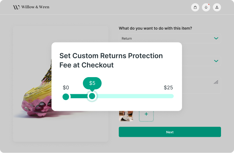 Add returns protection fee at checkout - Banner - Mobile