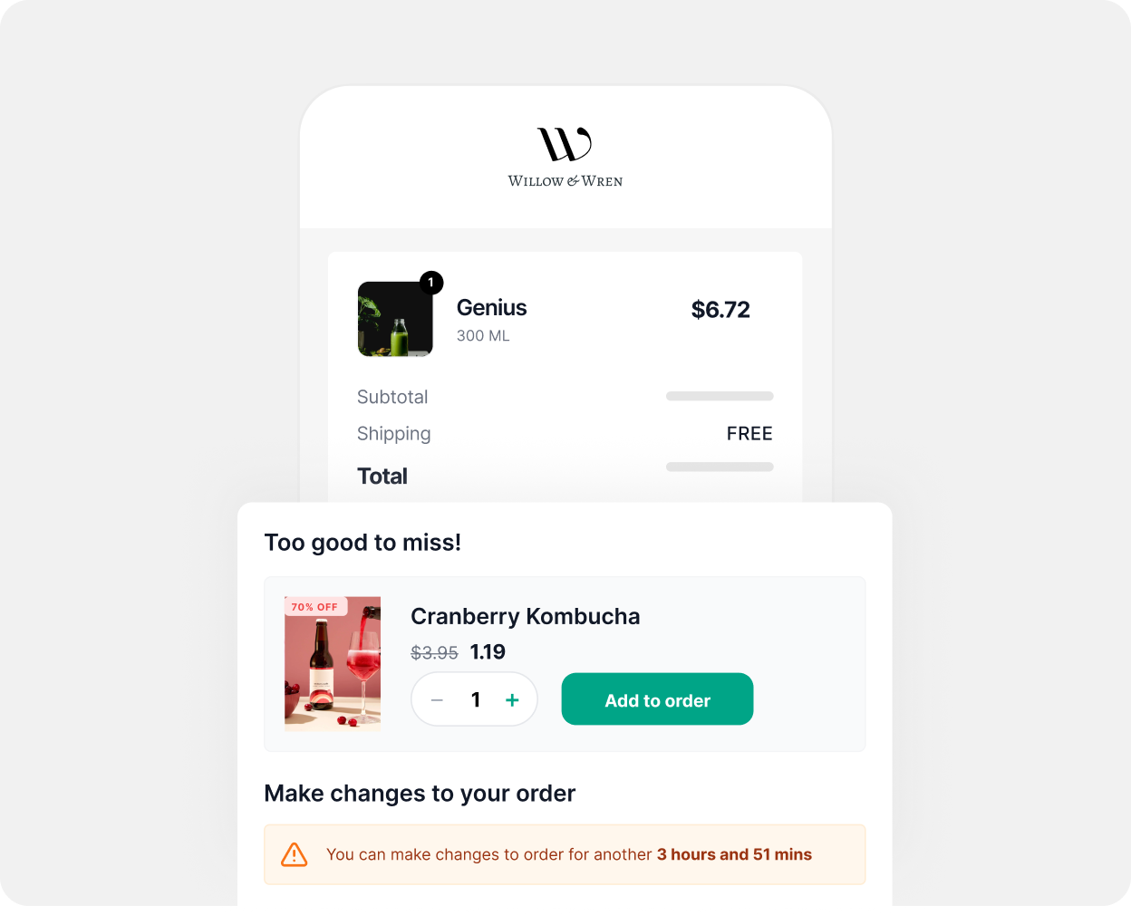 Self-serve order editing with upsell plugins - Banner